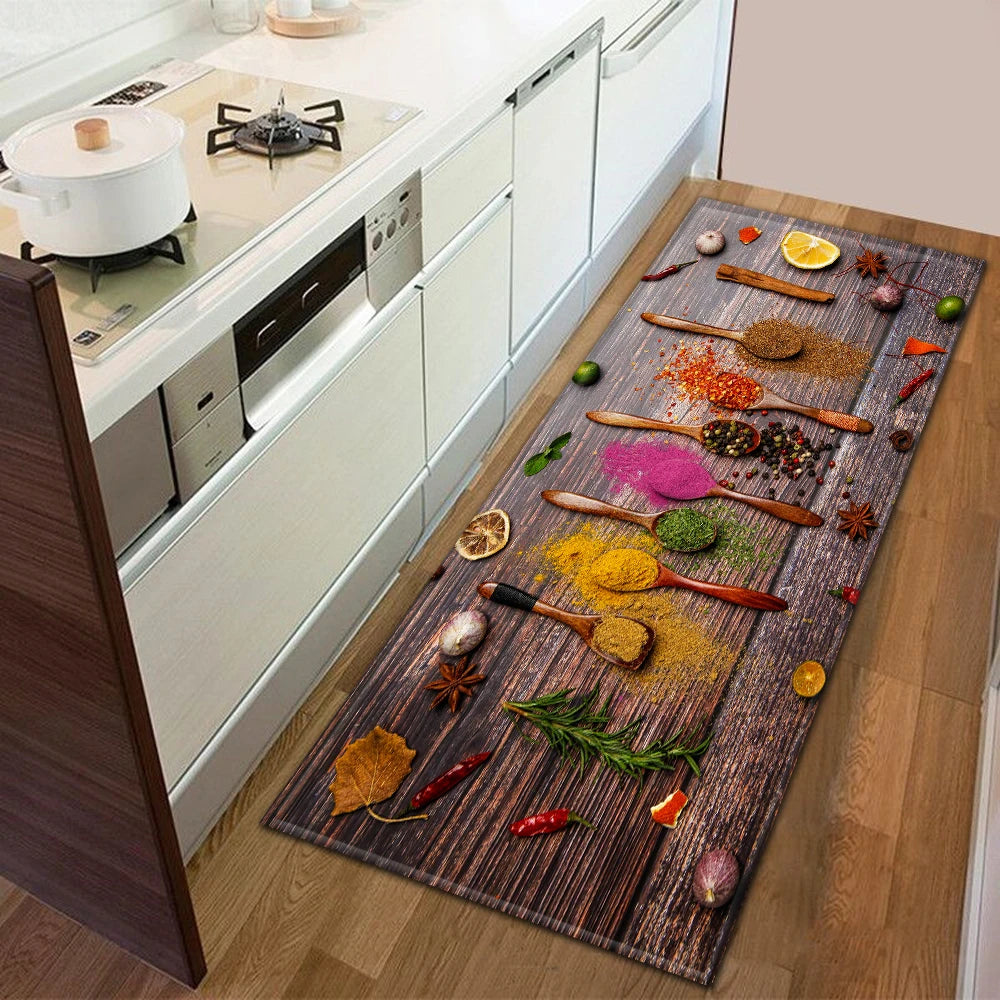 Tapis de sol de cuisine en velours antidérapant et absorbant