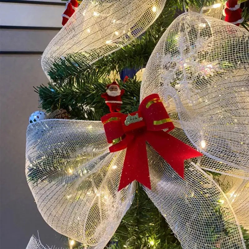 Rouleau de tulle en maille de Noël 9m