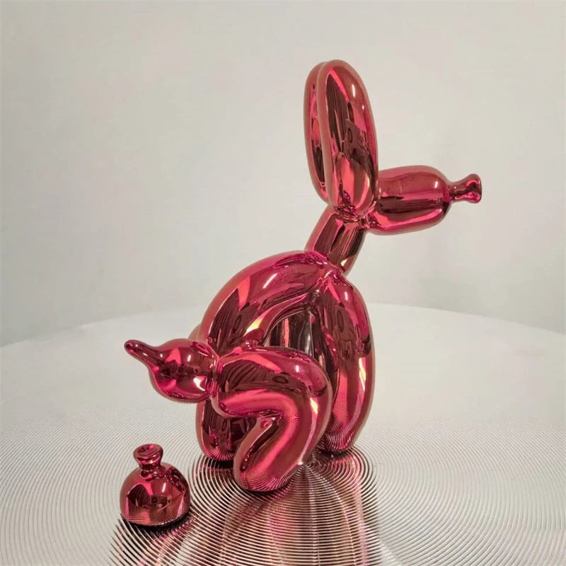 Sculpture de chien ballon en résine drôle - petit