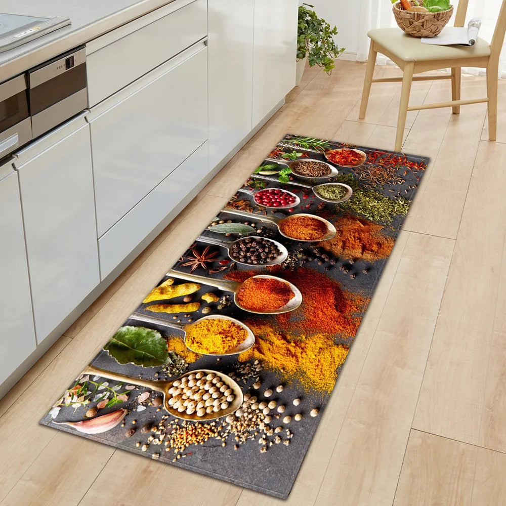 Tapis de sol de cuisine en velours antidérapant et absorbant