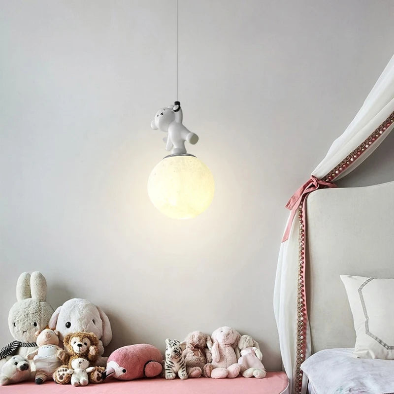 Lustre de chambre enfant - ours / dauphin