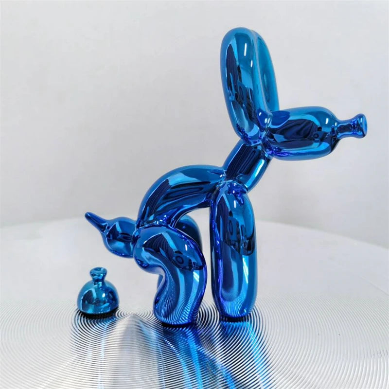 Sculpture de chien ballon en résine drôle - petit