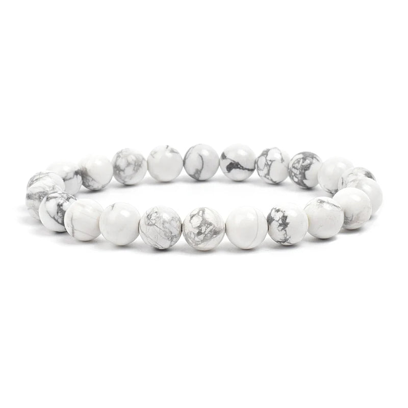 Bracelet de perles en pierre naturelle unisexe