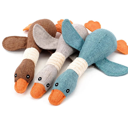 Jouet en peluche sonore en forme de canard pour chien