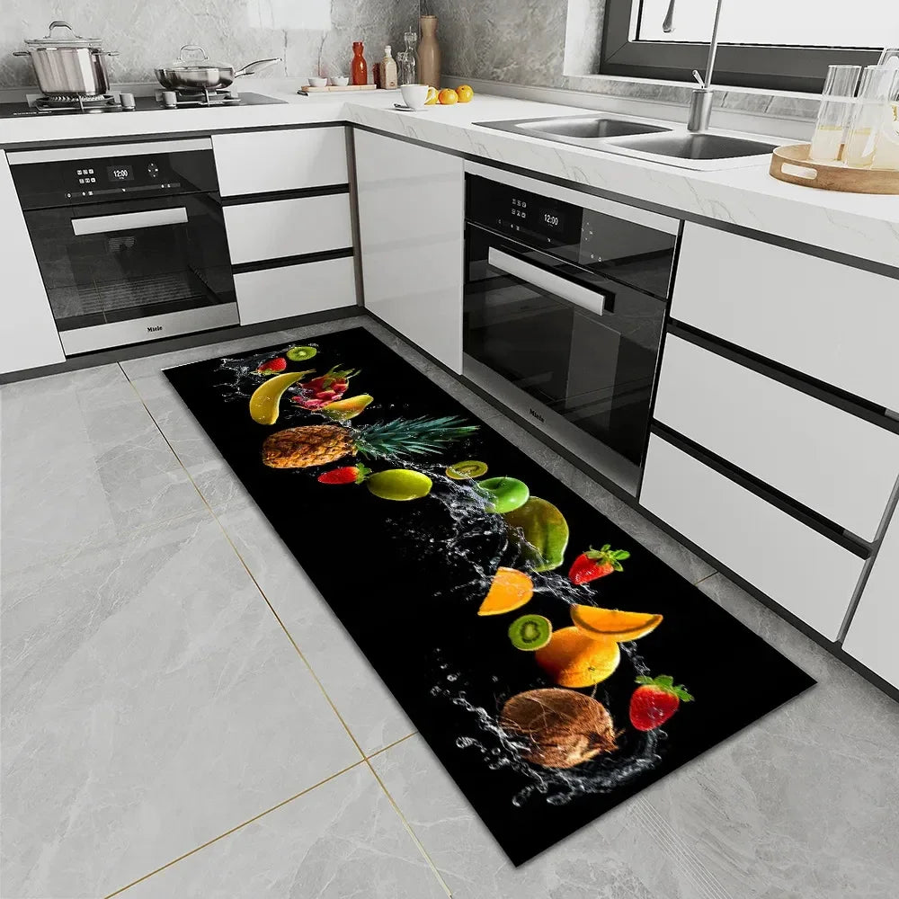 Tapis de sol de cuisine en velours antidérapant et absorbant