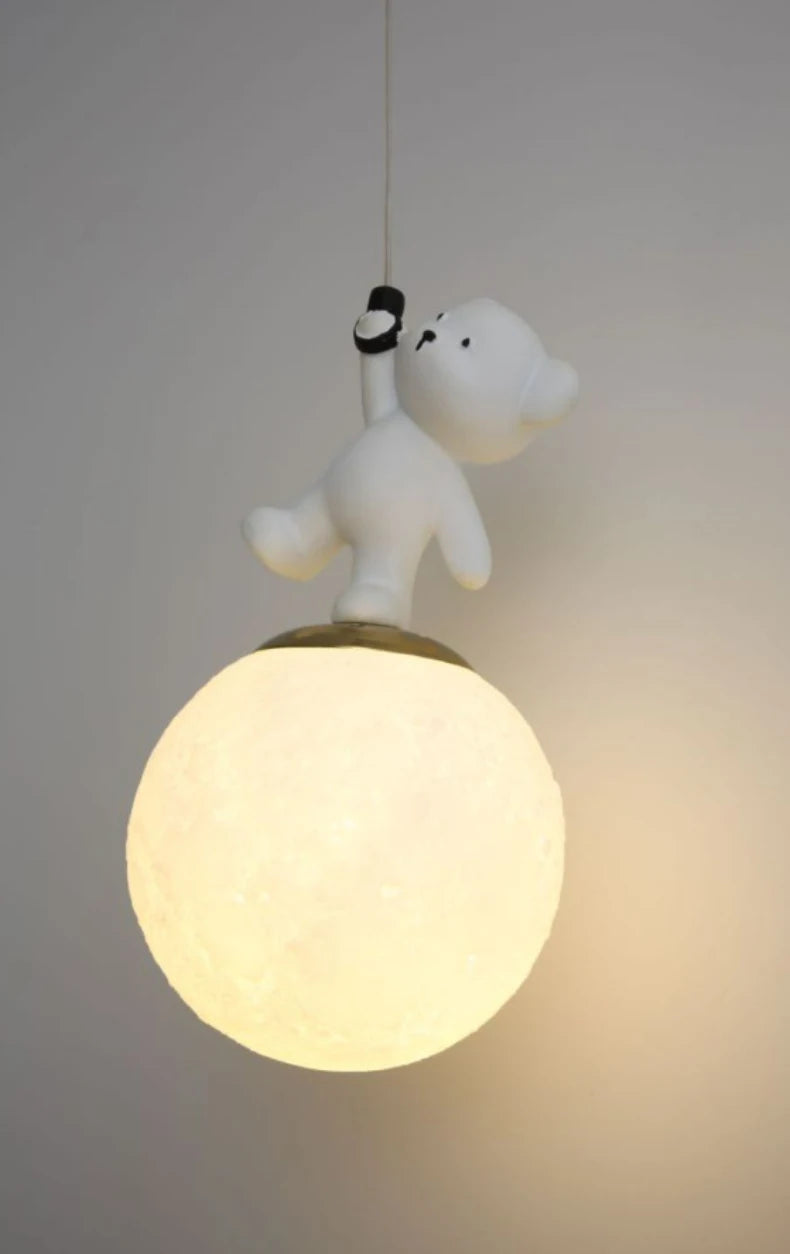 Lustre de chambre enfant - ours / dauphin