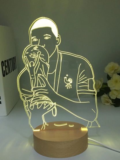 Kylian Mbappe 3D LED 7 couleurs