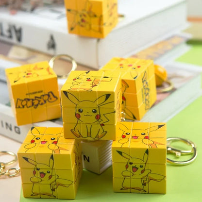 Cube magique 3x3 - porte-clés Pikachu