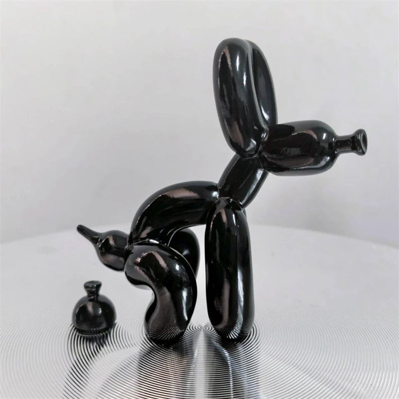 Sculpture de chien ballon en résine drôle - petit