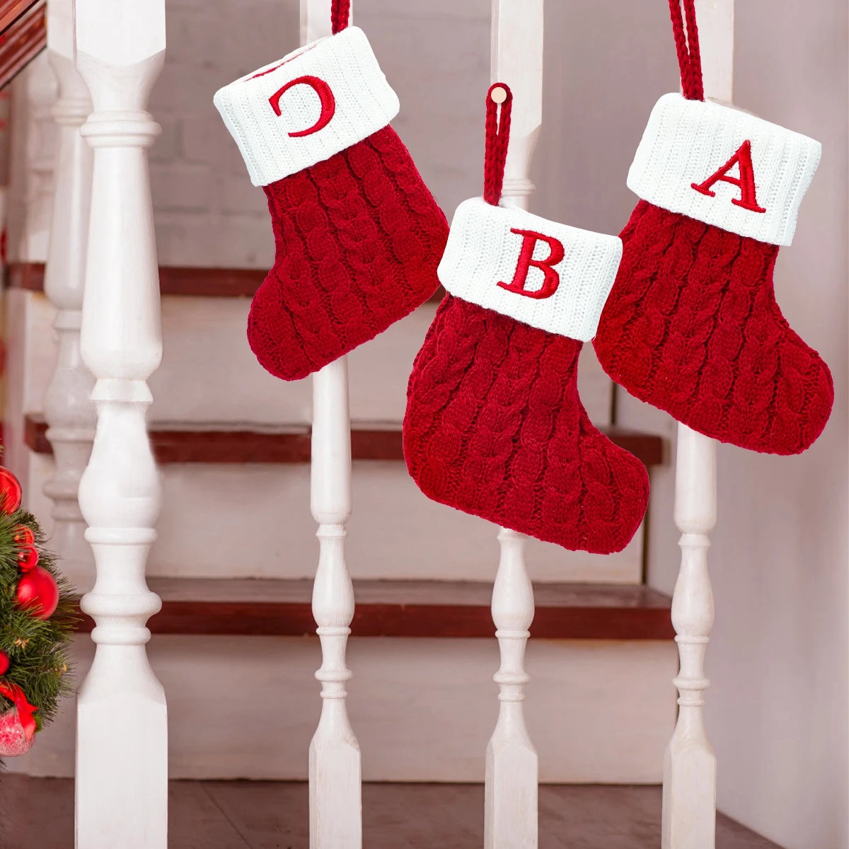 Chaussettes De Noël Lettre, Décoration De Noël