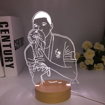 Kylian Mbappe 3D LED 7 couleurs