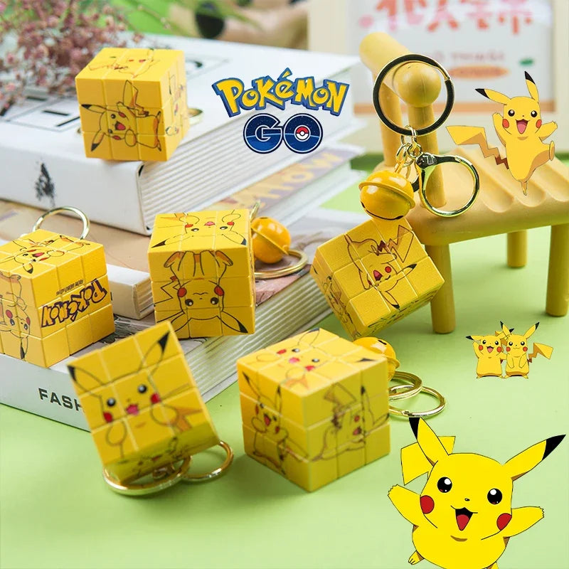 Cube magique 3x3 - porte-clés Pikachu