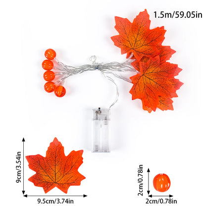 Citrouille artificielle de feuilles LED