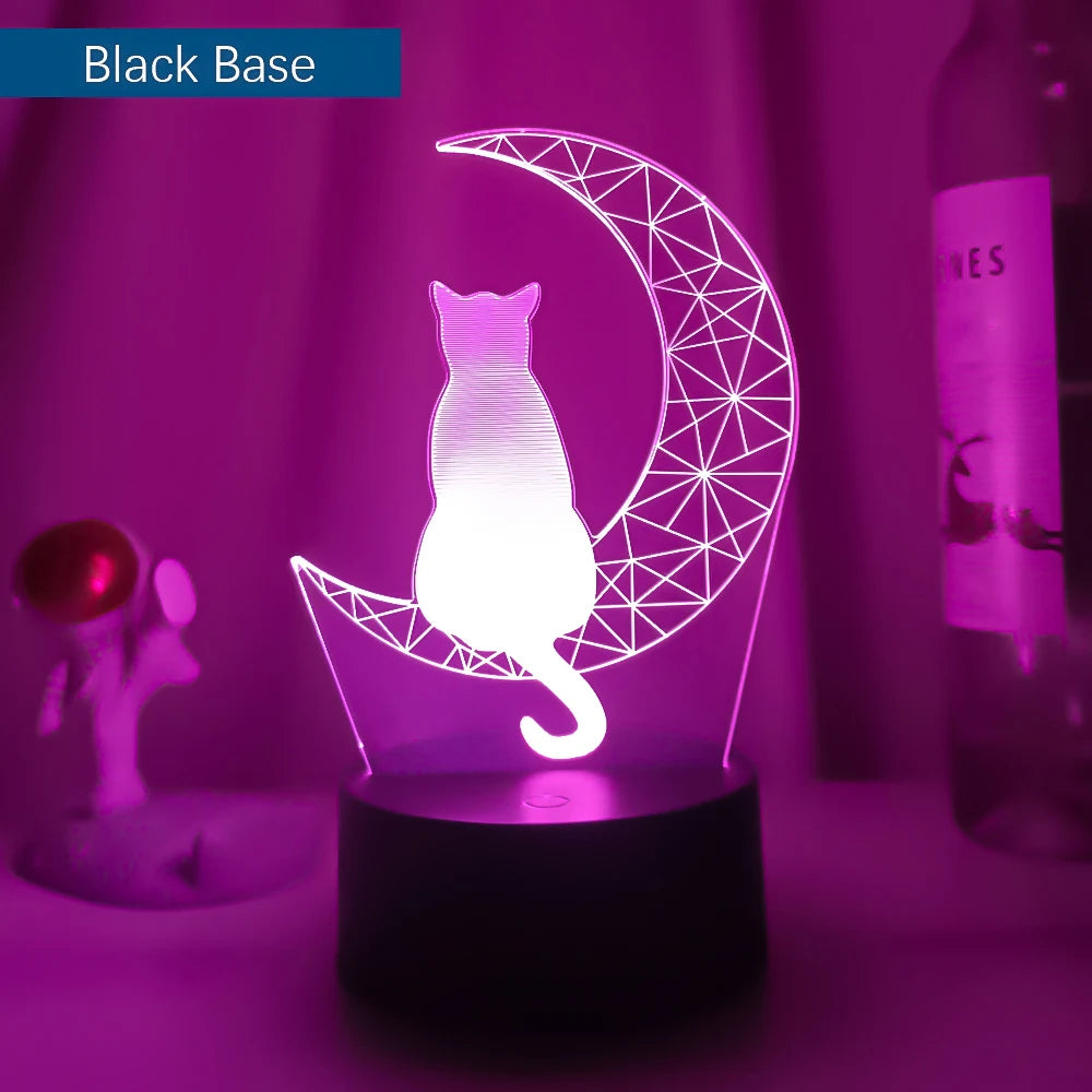 Chat 3D LED 7 / 16 couleurs