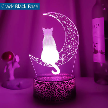 Chat 3D LED 7 / 16 couleurs