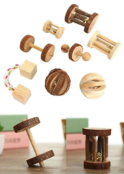 Jouets en bois pour petits animaux