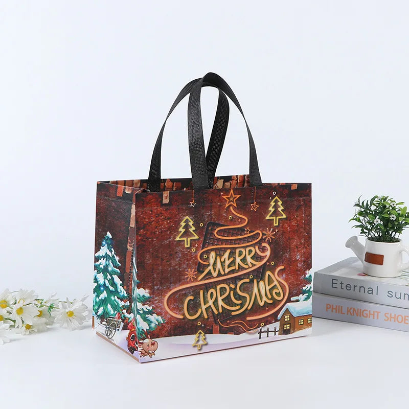 Christmas Gift Bag Santa Claus Snowman Candy Gift Packaging Bag 2024 Merry Christmas Party Home Decor Navidad Noel 2025 New Year