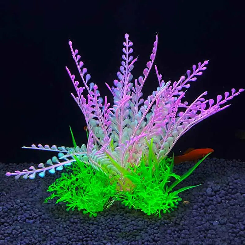 Plantes artificielles en plastique pour aquarium