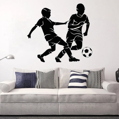 Autocollant mural - enfants jouant au football 39x43cm