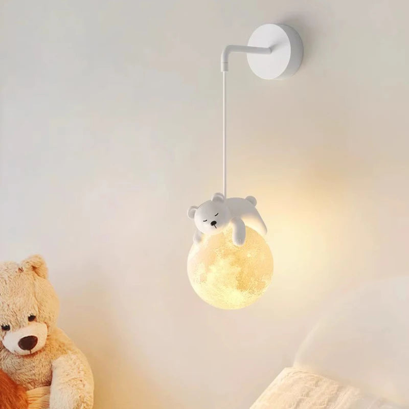 Lustre murale de chambre enfant - ours / lapin