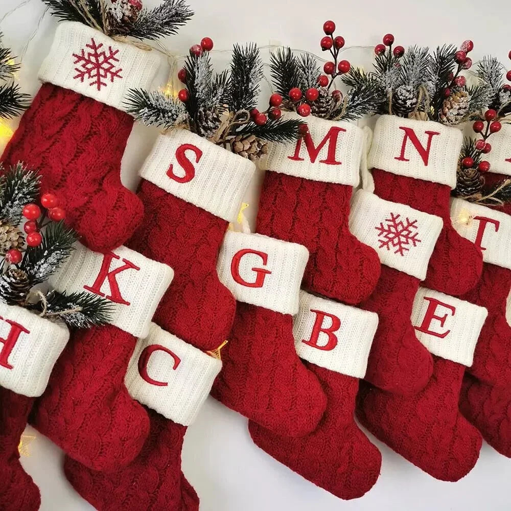 Chaussettes De Noël Lettre, Décoration De Noël