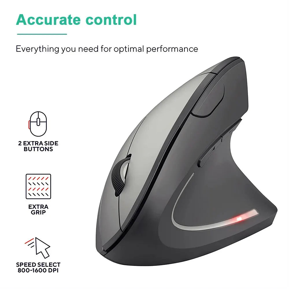 Souris verticale ergonomique 2.4Ghz sans fil