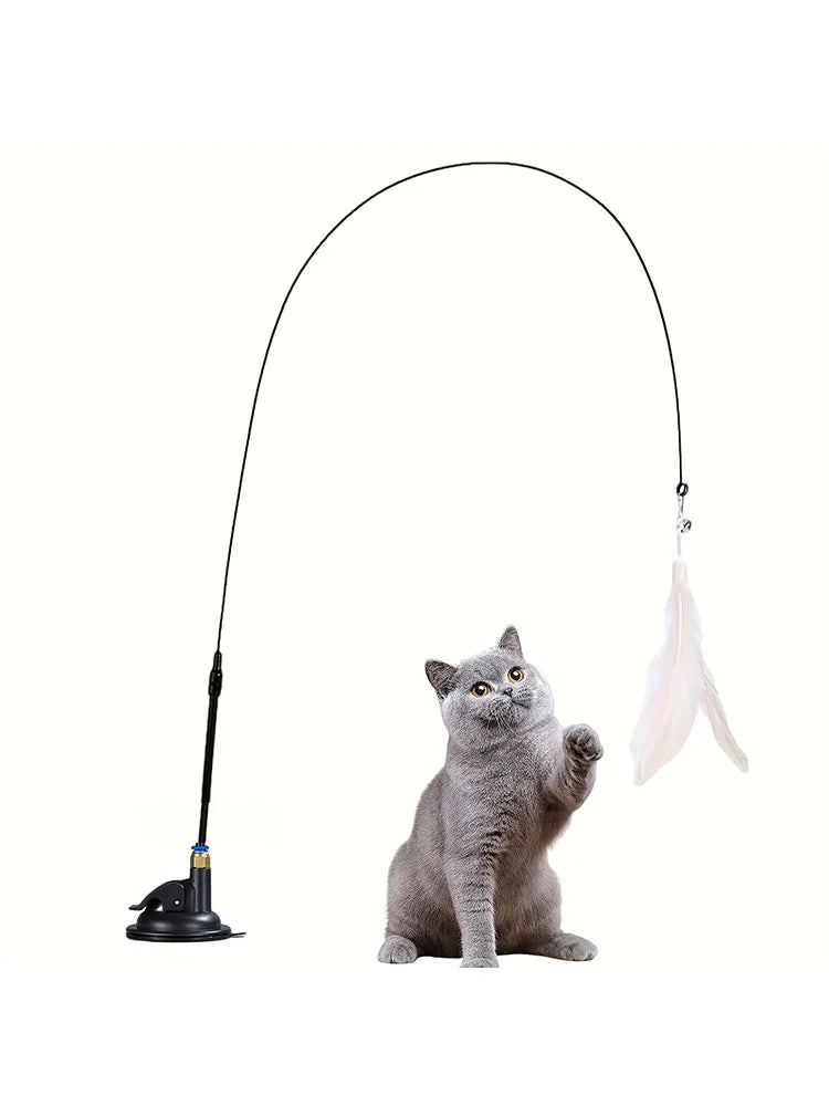 Jouet en plumes pour chat 85cm