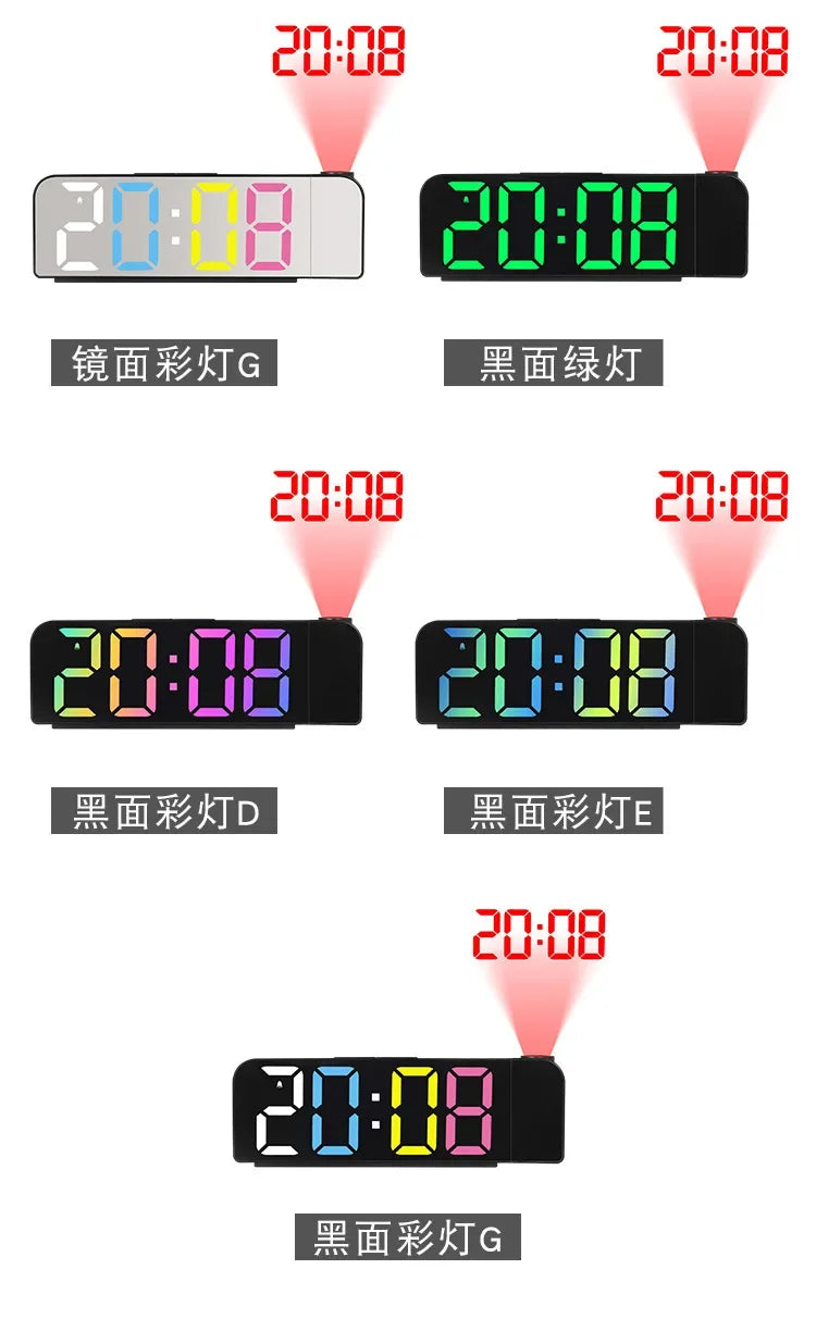Réveil avec projection de l'heure multifonctionnel