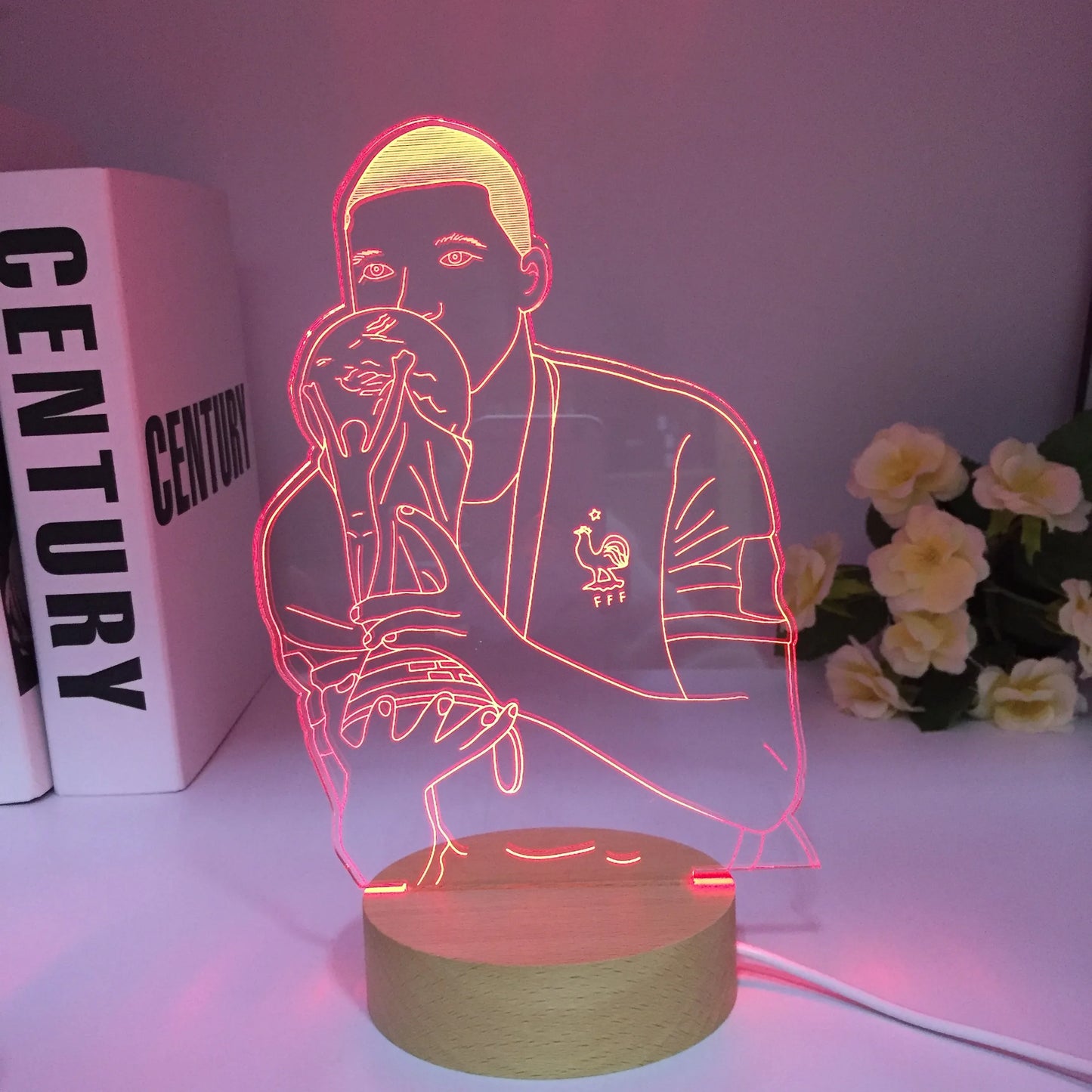 Kylian Mbappe 3D LED 7 couleurs