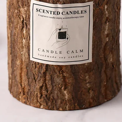 Bougie parfumée en bois avec mèche en bois