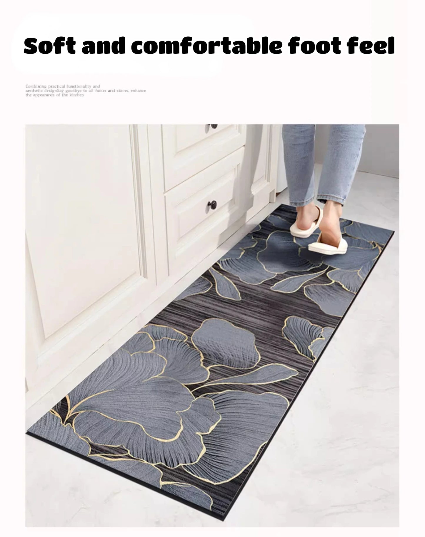 Tapis de sol de cuisine en PVC antidérapant et absorbant