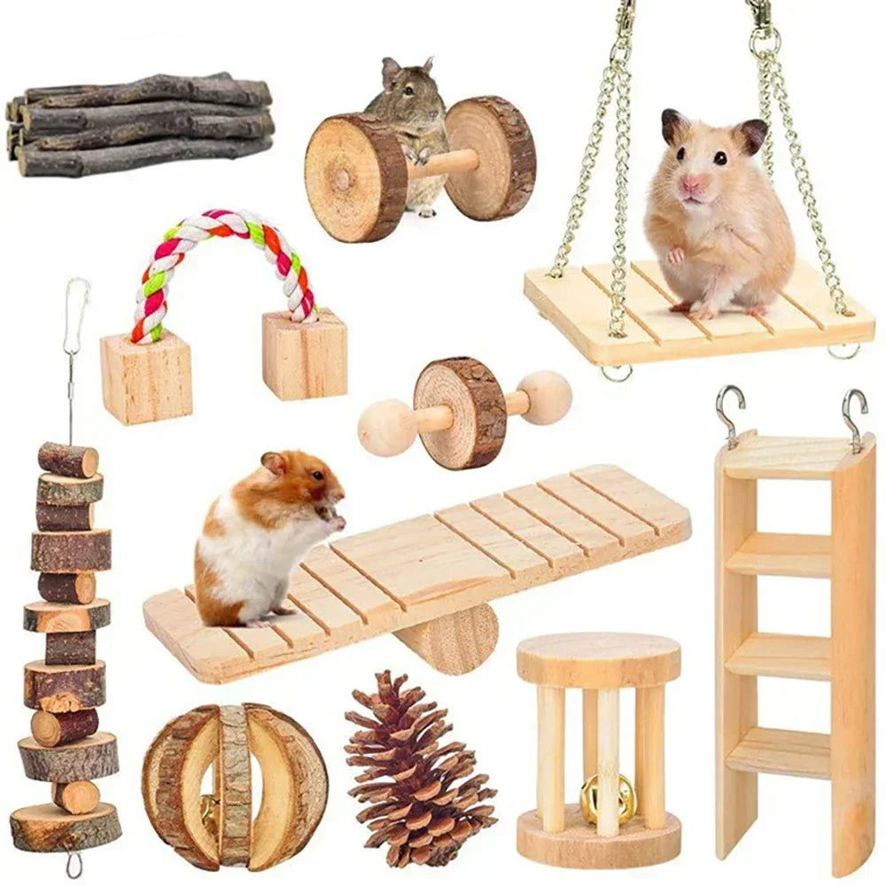 Jouets en bois pour petits animaux