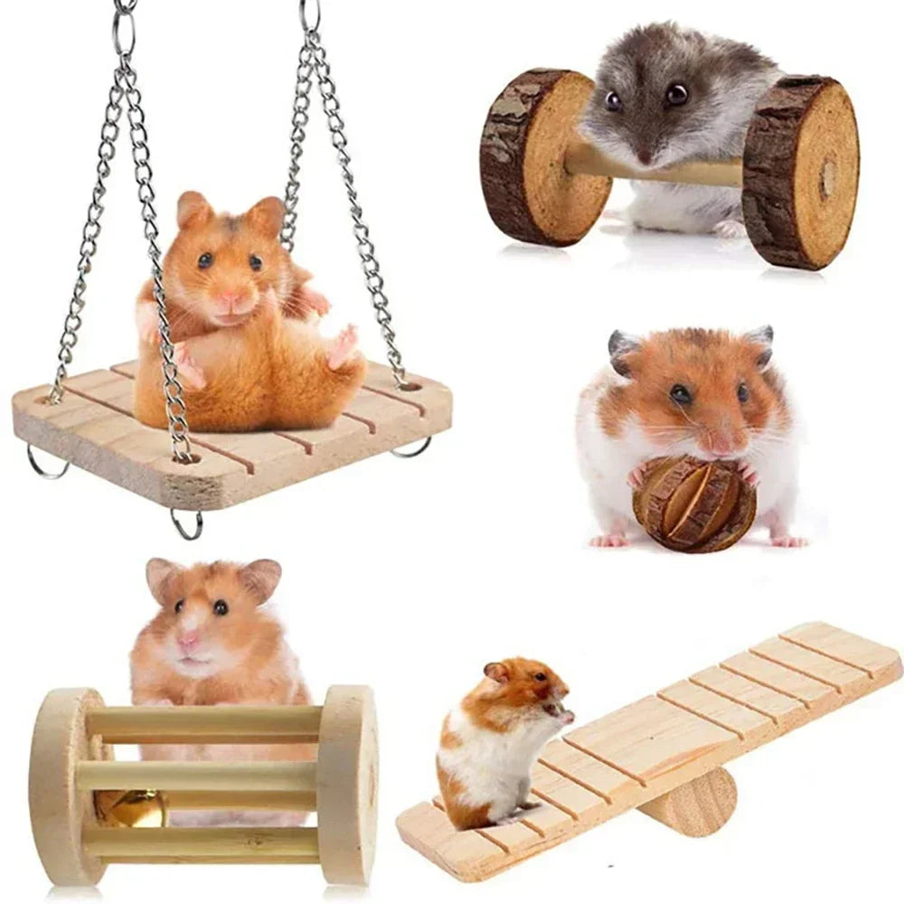 Jouets en bois pour petits animaux