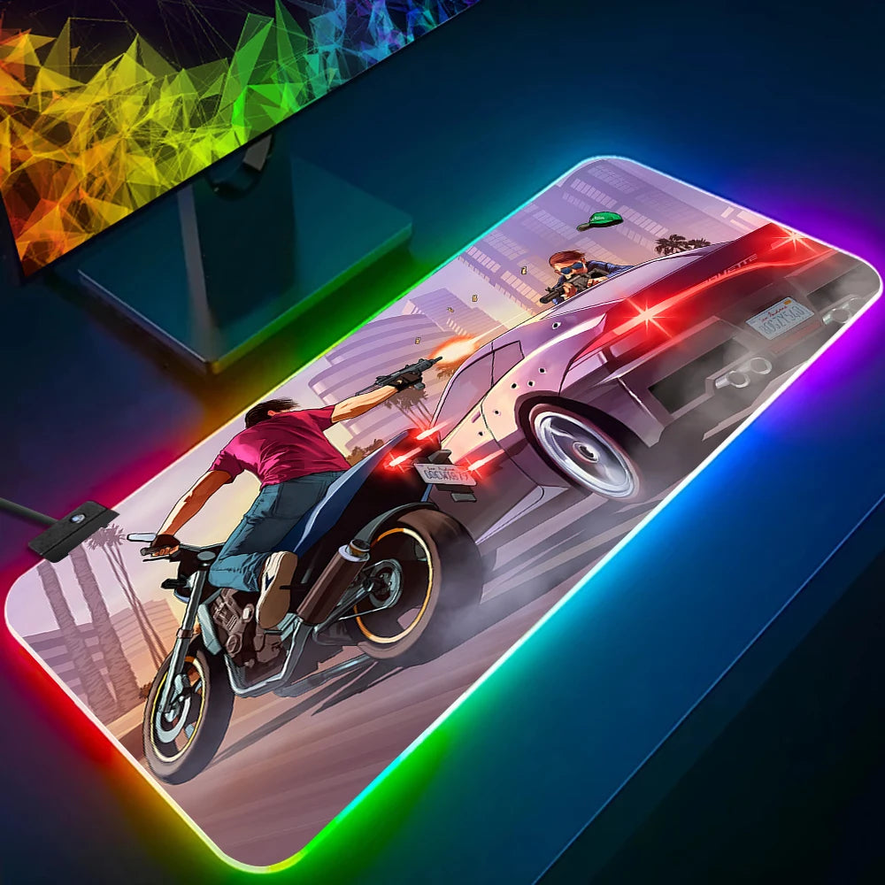 Tapis de souris - Grand Theft Auto GTA avec LED