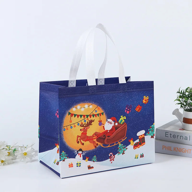 Christmas Gift Bag Santa Claus Snowman Candy Gift Packaging Bag 2024 Merry Christmas Party Home Decor Navidad Noel 2025 New Year