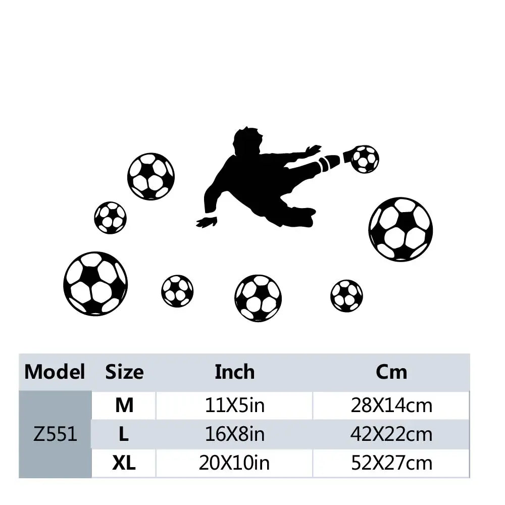 Autocollant mural - football 42x25cm