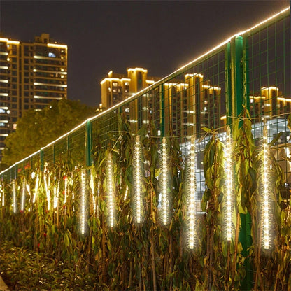 1 paquet de lumières de pluie de météores 8 Tubes