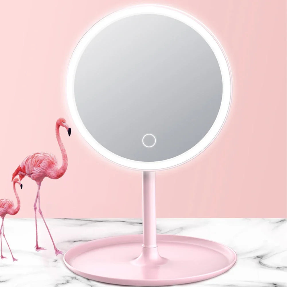 Miroir de maquillage avec LED rechargeable