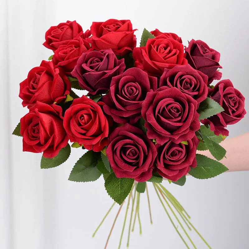 Rose artificielle 51cm - diverses couleurs