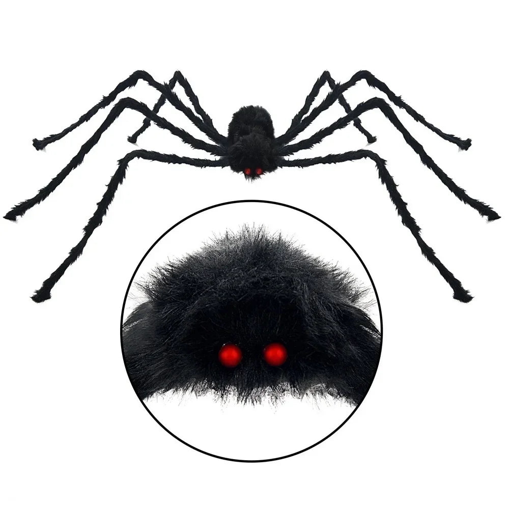 Araignée en peluche differentes tailles pour Halloween