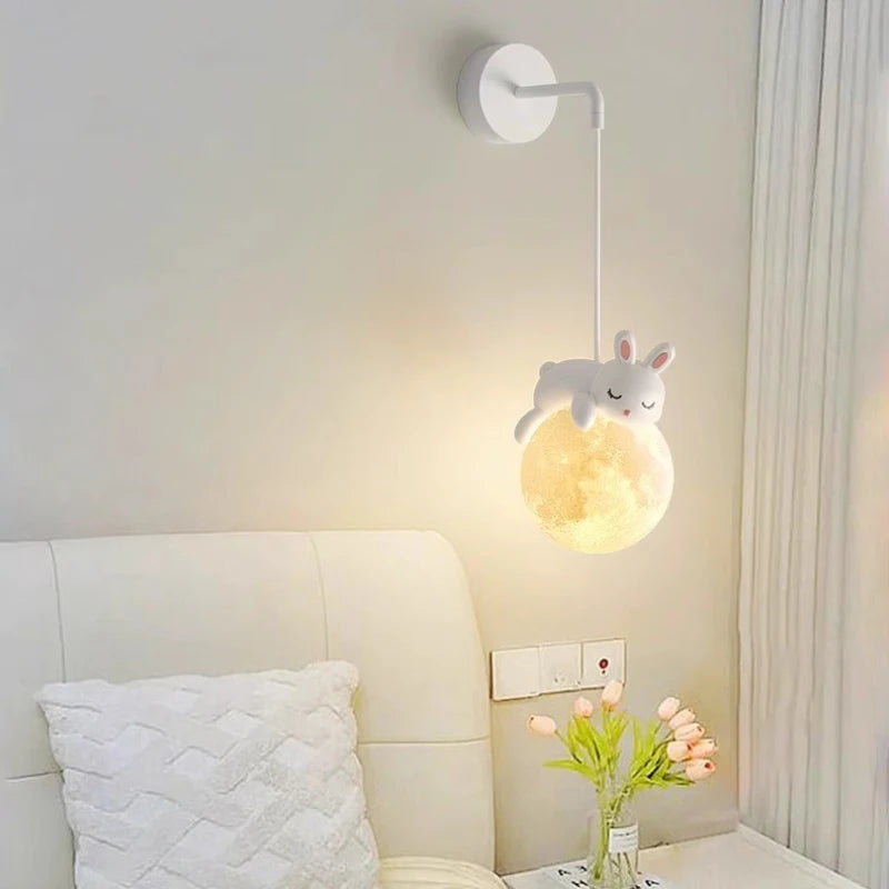 Lustre murale de chambre enfant - ours / lapin