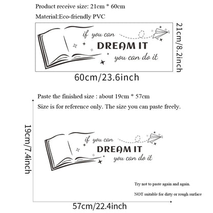 Autocollant mural "Dream it" 57x19cm