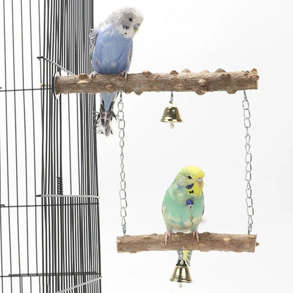 Balancelle pour oiseaux en bois