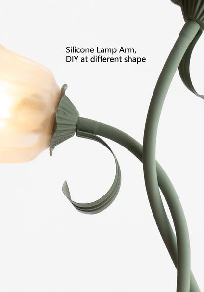 Lampe de table flexible - fleurs