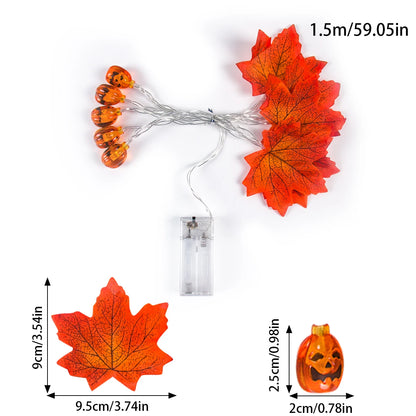 Citrouille artificielle de feuilles LED