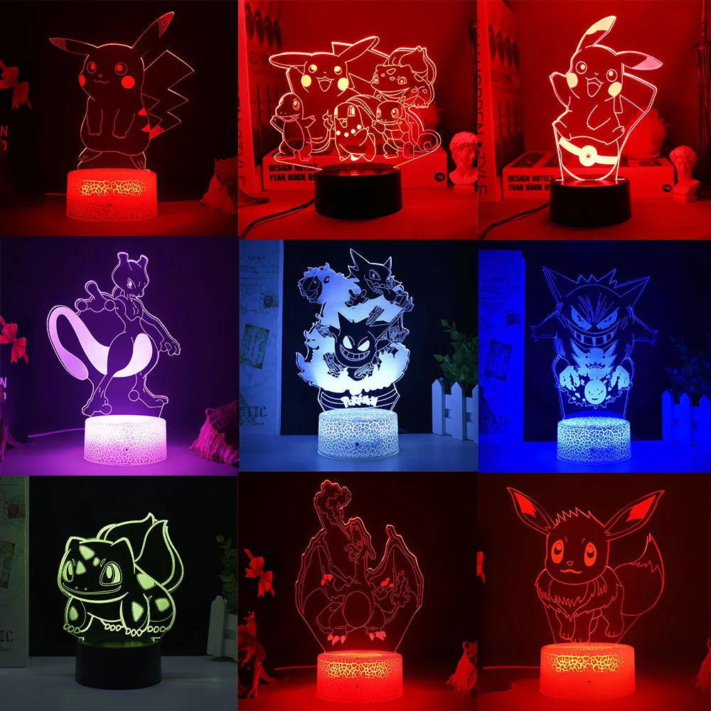 Pokemon 3D LED 7 / 16 couleurs