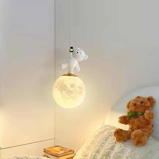 Lustre de chambre enfant - ours / dauphin