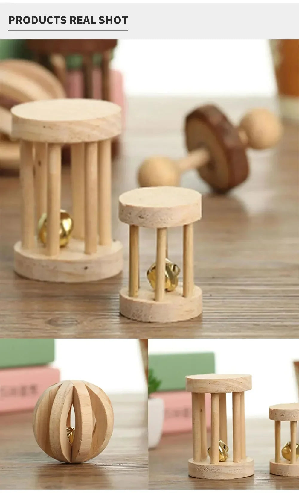 Jouets en bois pour petits animaux