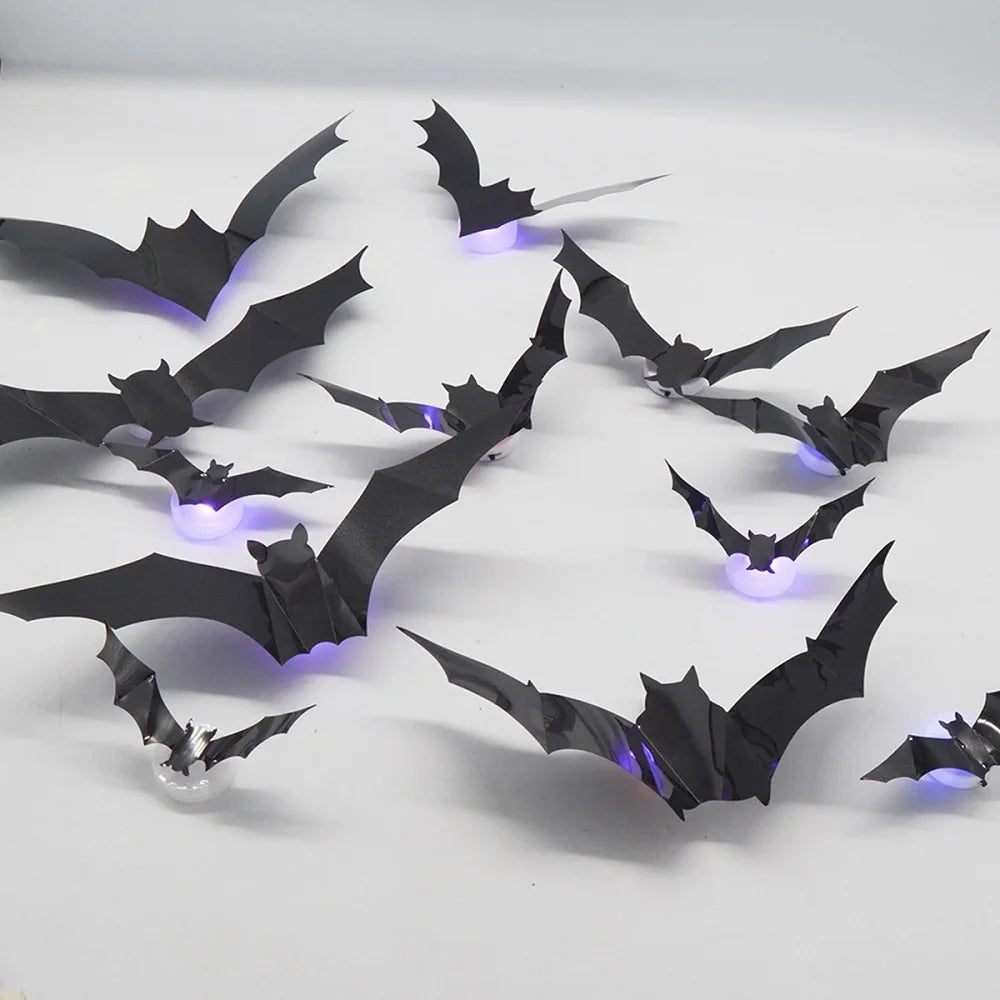 12/24pcs LED Chauve-souris