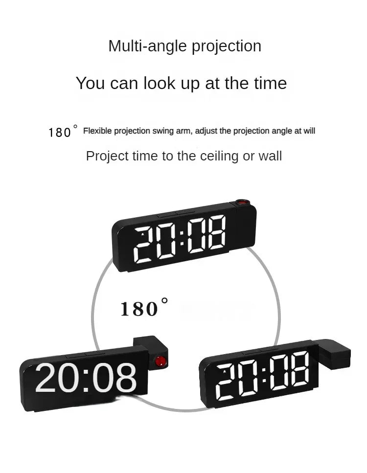Réveil avec projection de l'heure multifonctionnel